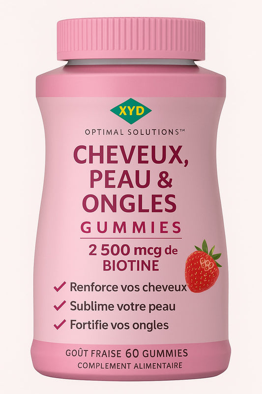 Complément Naturel en Gummies – Hydratation & Éclat pour Cheveux, Peau et Ongles