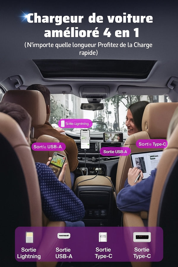 Chargeur Voiture Étoilé LED